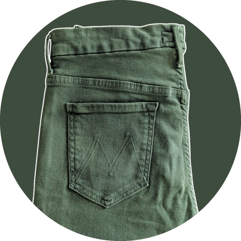 MOTHER Women's High waisted Ankle Looker Jeans Olive - Size 28